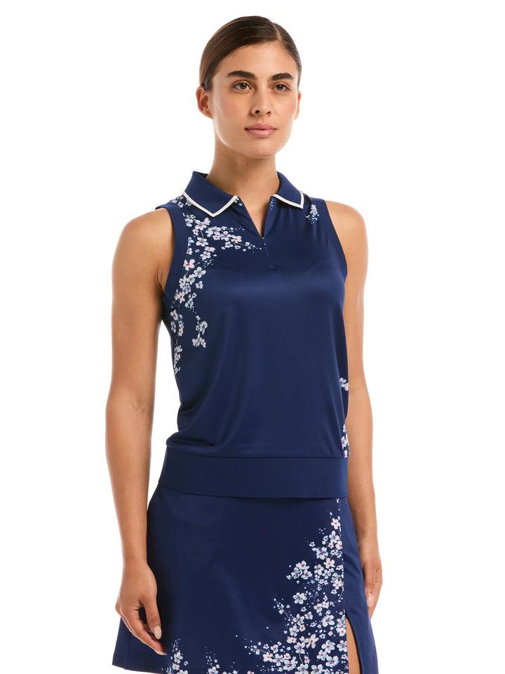 Callaway Floral Blossom Rib Sleeveless Polo [SF26]