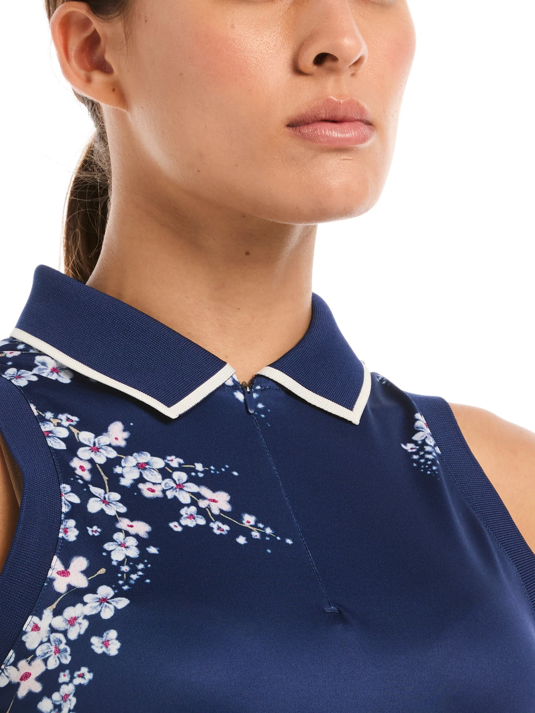 Callaway Floral Blossom Rib Sleeveless Polo [SF26]
