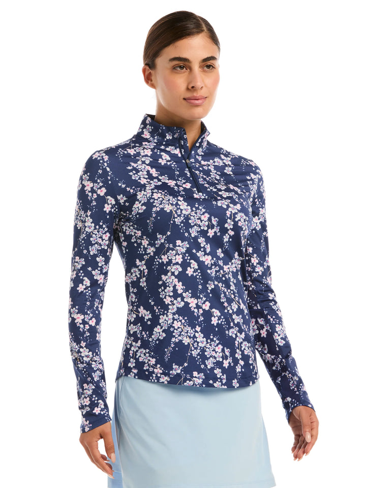 Callaway Snowy Floral Long Sleeve UV Mock [SF26]
