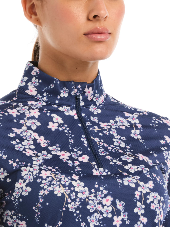 Callaway Snowy Floral Long Sleeve UV Mock [SF26]
