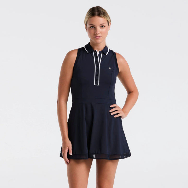 Original Penguin Veronica Sleeveless Mesh Insert Dress [SF26]