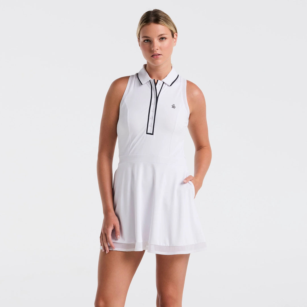Original Penguin Veronica Sleeveless Mesh Insert Dress [SF26]