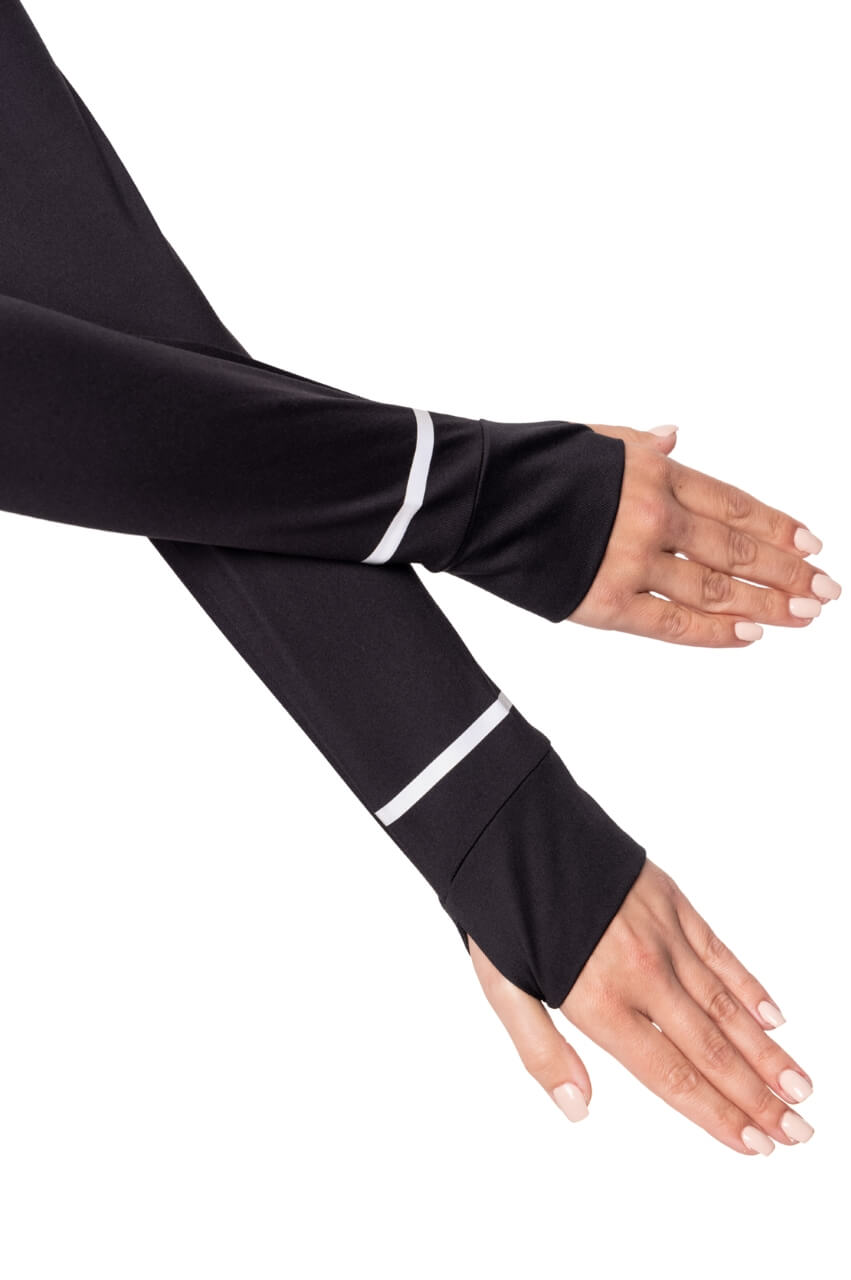 Golftini Fabulous Long Sleeve Black Mock Pullover