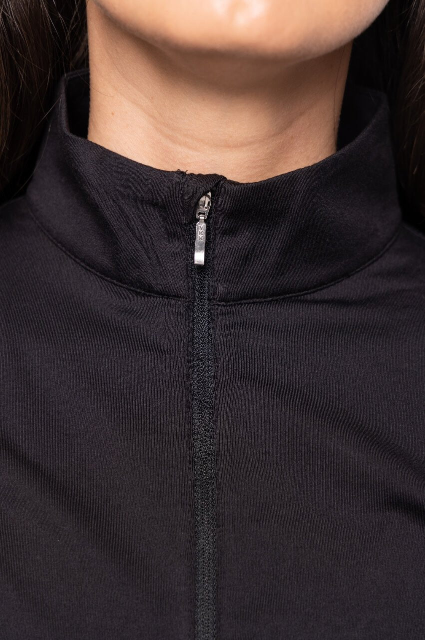 Golftini Fabulous Long Sleeve Black Mock Pullover