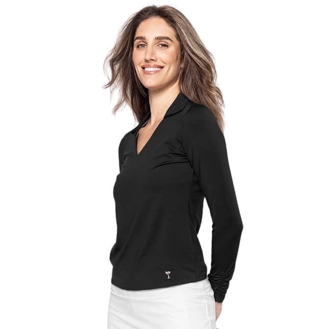 Golftini Lisa Long Sleeve V-Neck Polos