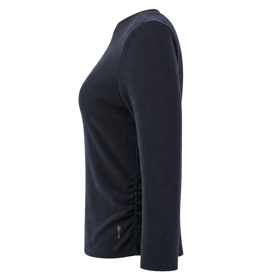 BelynKey Sueded Transit Washed Onyx 3/4 Sleeve Top