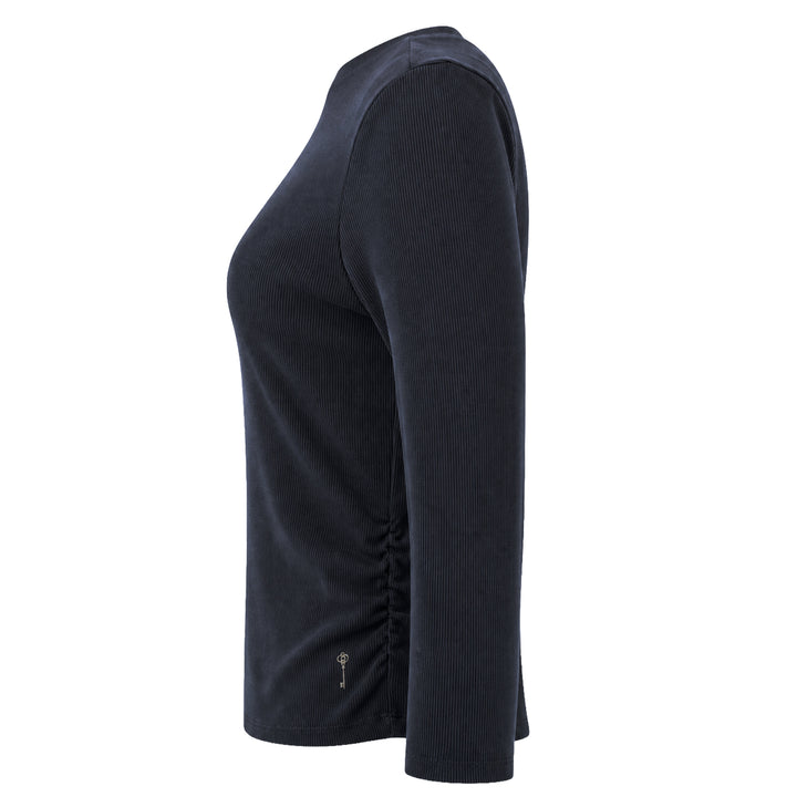 BelynKey Sueded Transit Washed Onyx 3/4 Sleeve Top