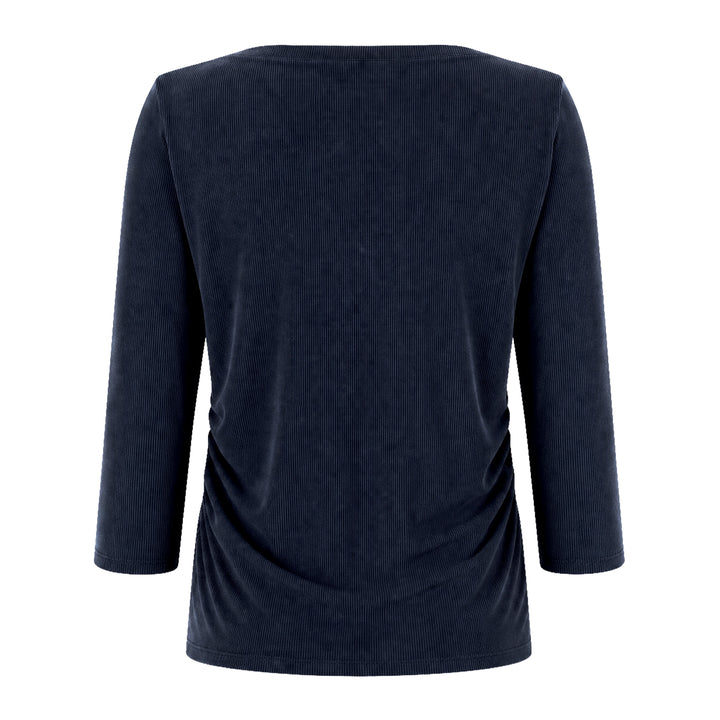 BelynKey Sueded Transit Washed Onyx 3/4 Sleeve Top