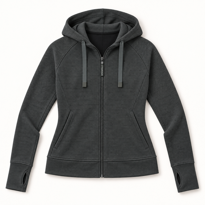 IBKUL Micro Waffle Knit Hood Jacket