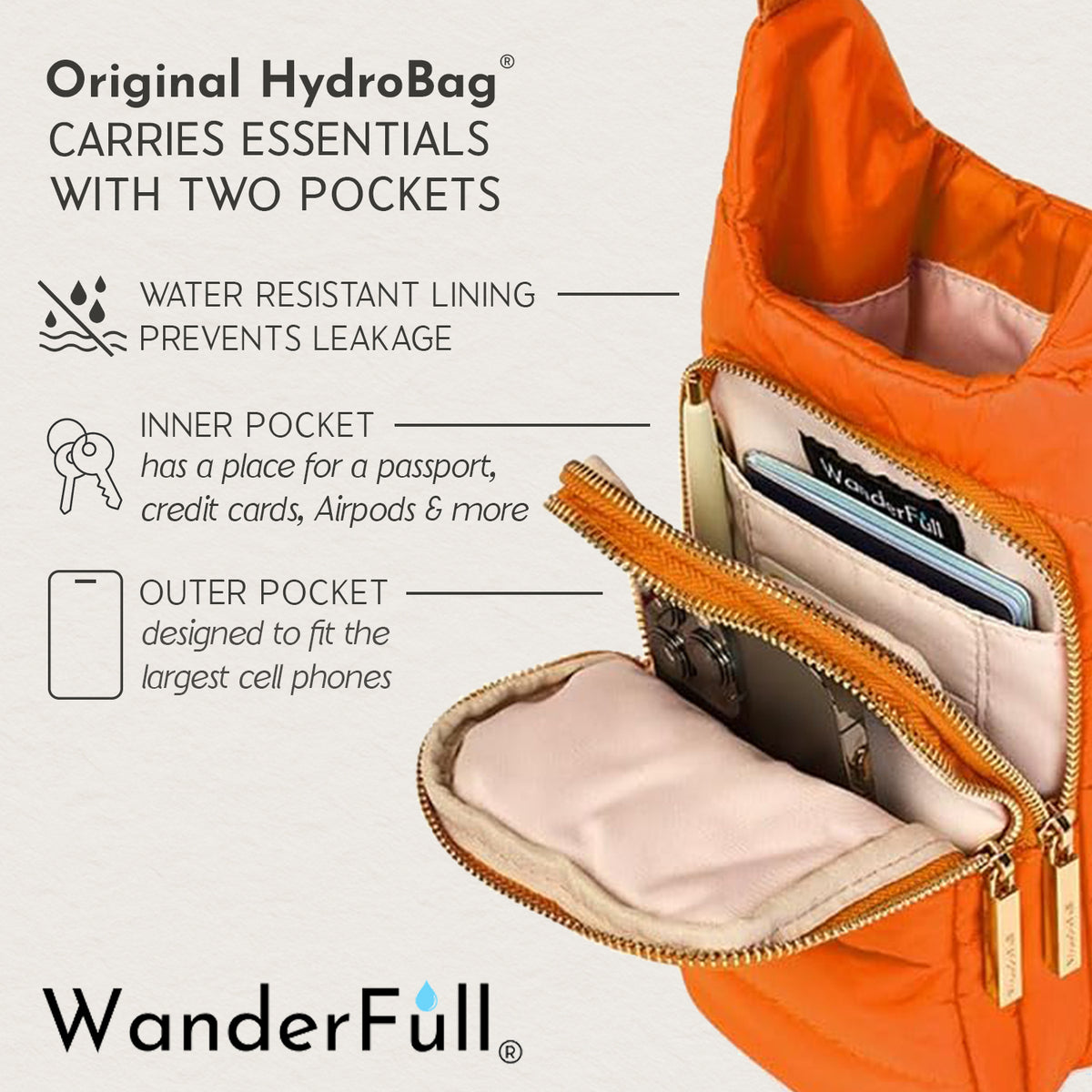 WanderFull Classic Matte Clementine HydroBag®
