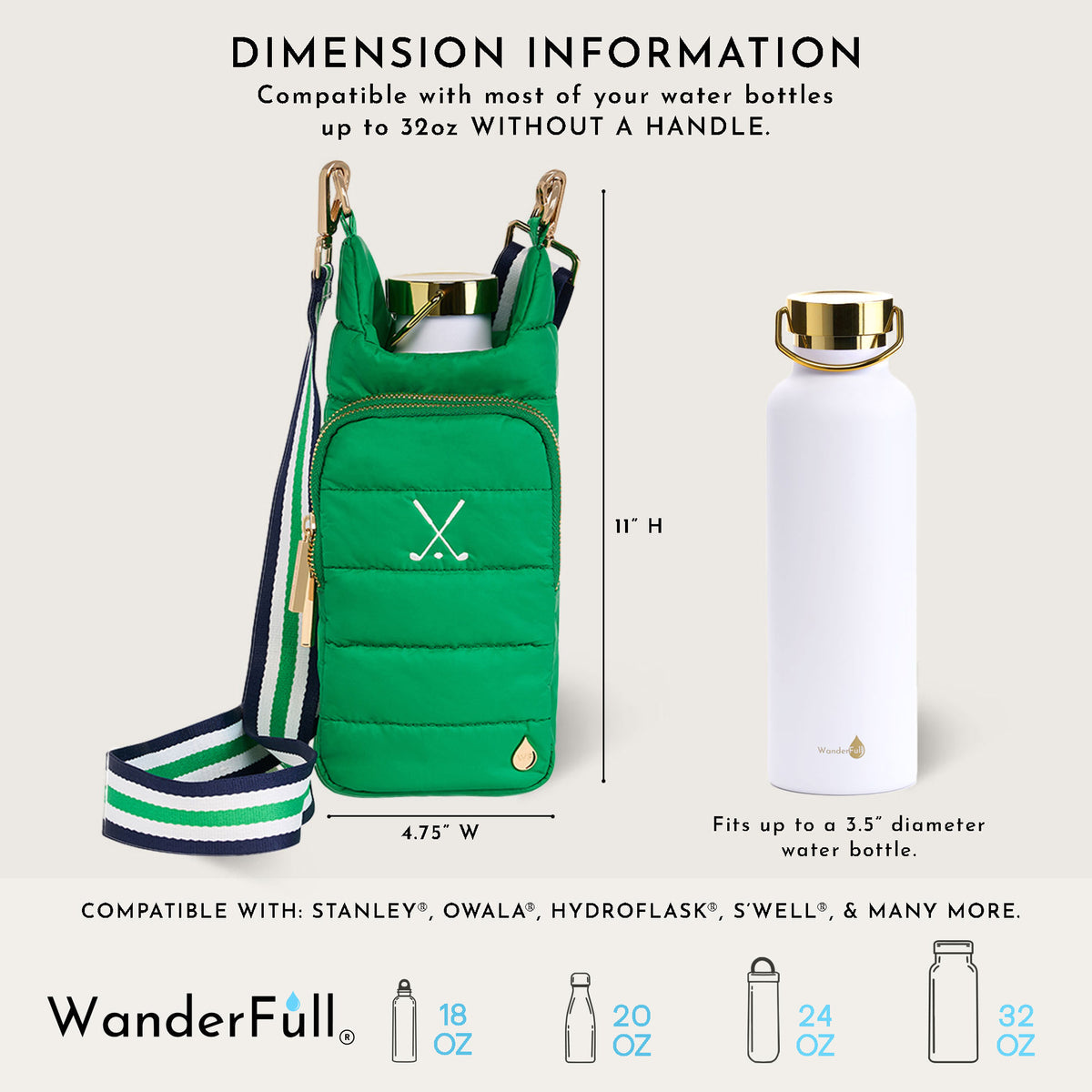 Wanderful Golf Kelly Green HydroBag®