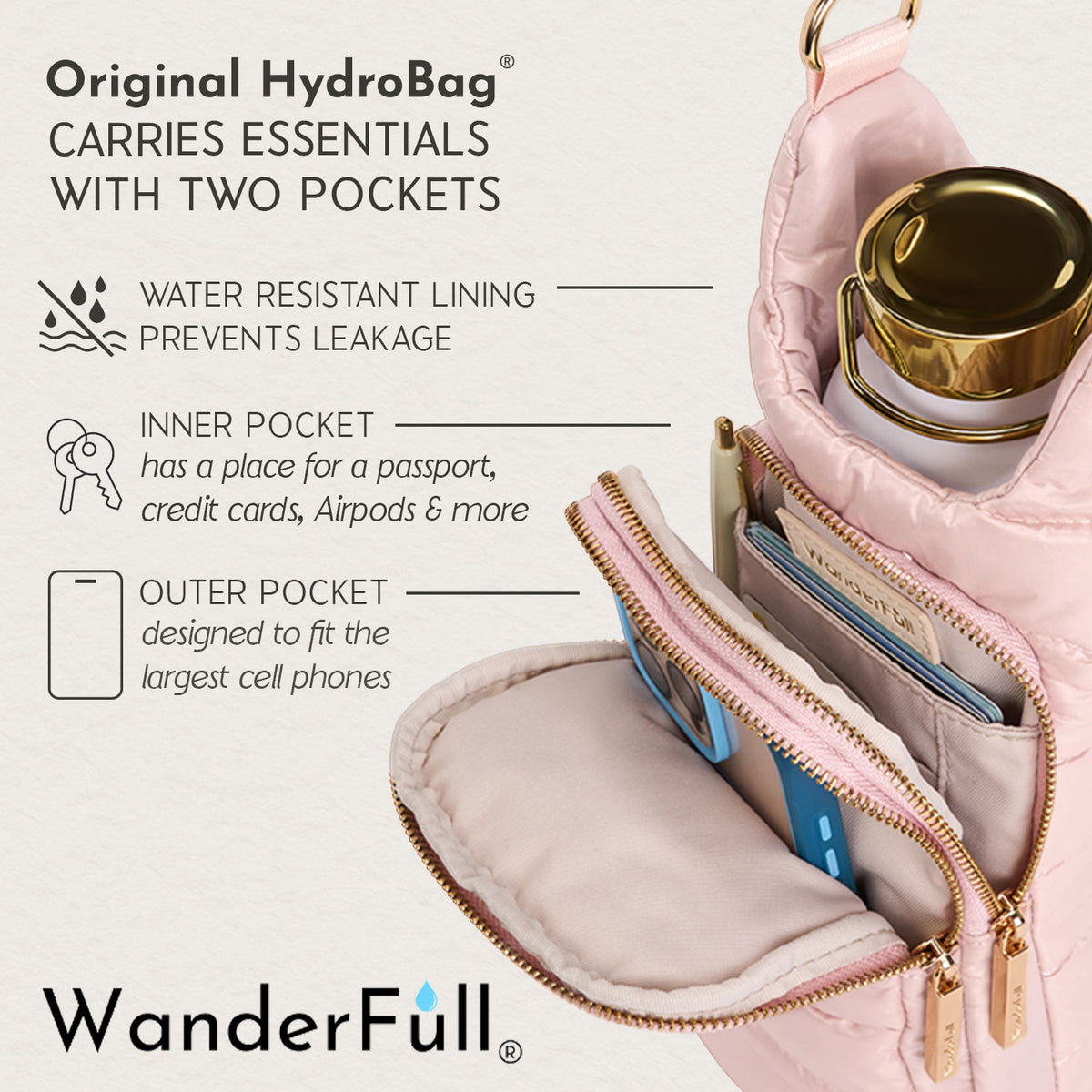 WanderFull Classic Matte Blush Pink HydroBag®