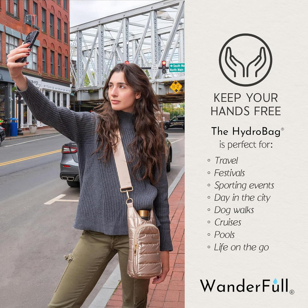 WanderFull Shiny Gold/Solid Strep HydroBag®