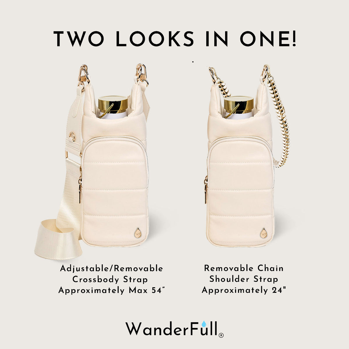 WanderFull Vegan Leather HydroBag® with Strap Bundle