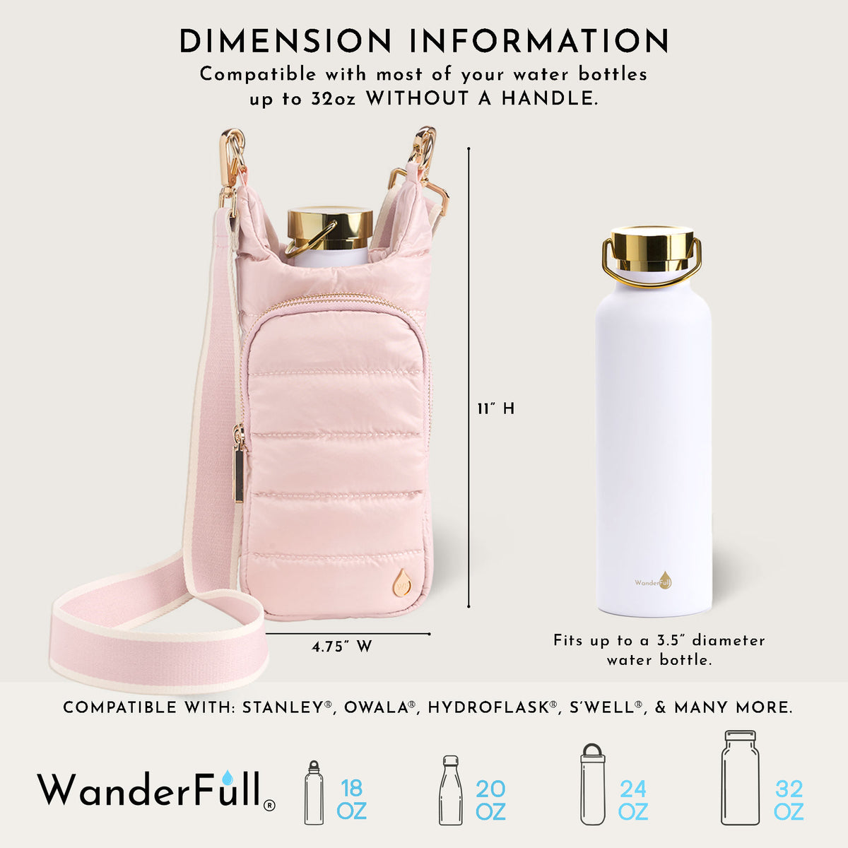 WanderFull Classic Matte Blush Pink HydroBag®