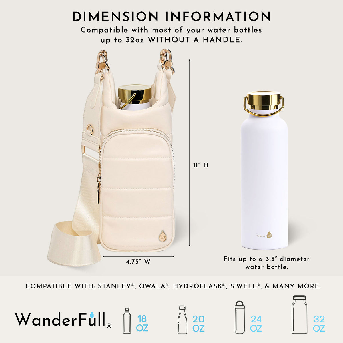 WanderFull Vegan Leather HydroBag® with Strap Bundle