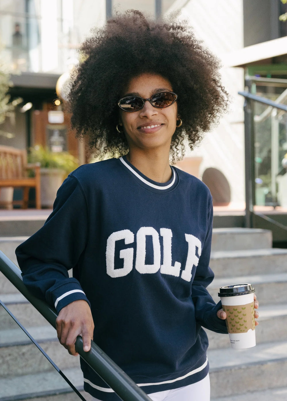 Ellsworth+Ivey Elle Navy Collegiate GOLF Sweatshirts