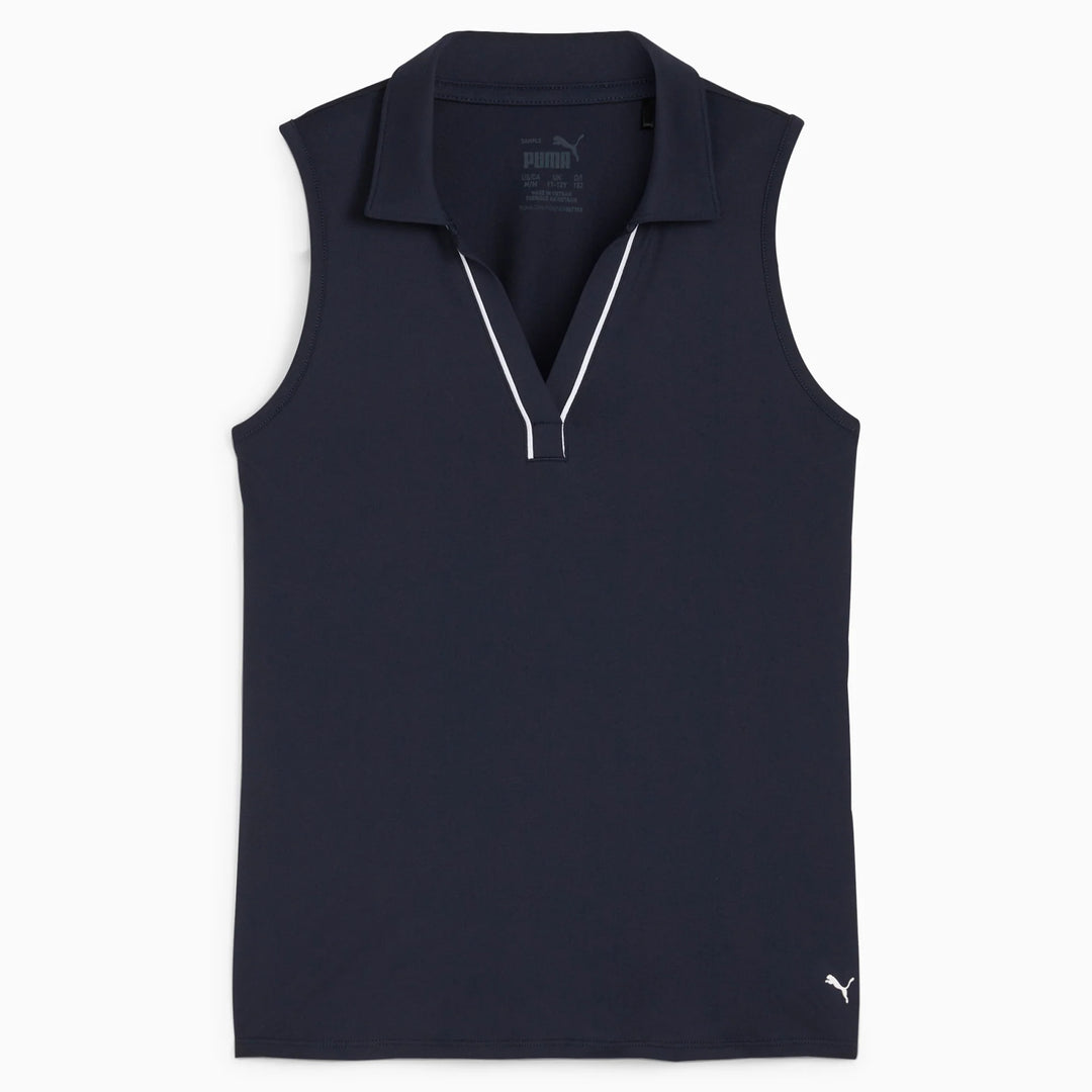 Puma Girls Cloudspun Piped Sleeveless Polo