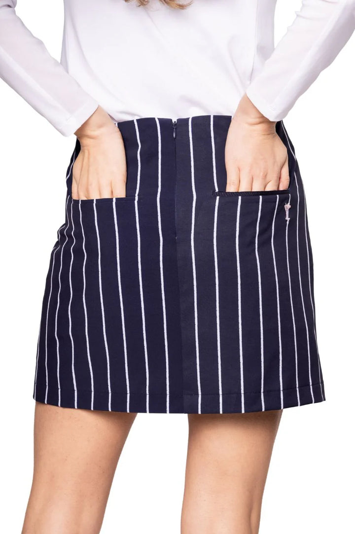 Golftini Performance Happy Hour Pinstripe Skort [F26]