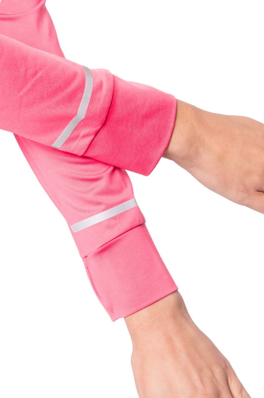 Golftini Fabulous Long Sleeve Hot Pink Mock Pullover