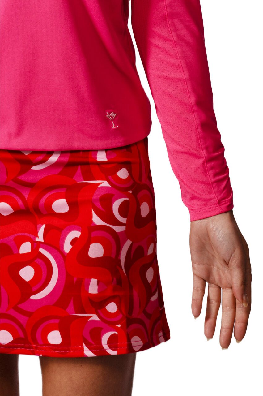 Golftini Lisa Hot Pink Long Sleeve Polo