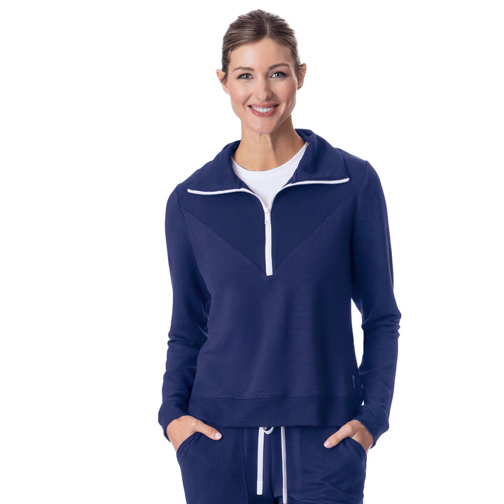 BelynKey Sueded Sundays Washed Ink Quarter Zip