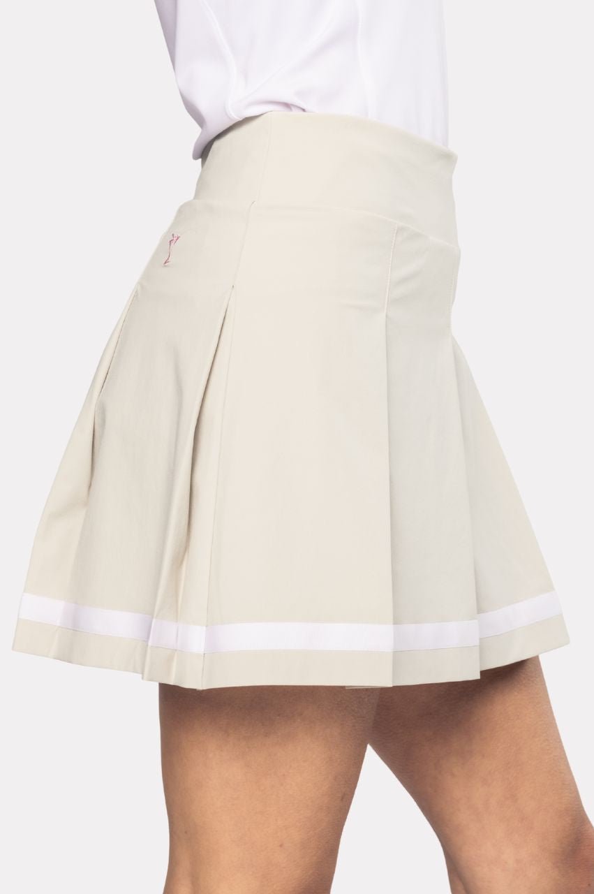 Golftini Khaki Be An Athlete Pleated Skort 2.0