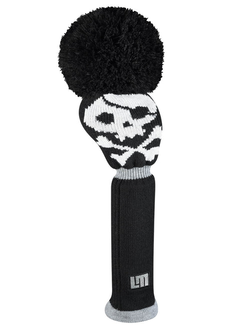 Just4Golf Shiver Me Timbers Skull Knit Headcovers With Pom