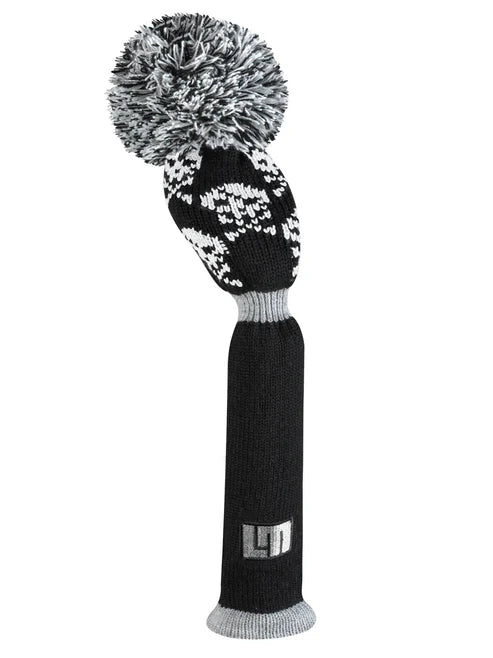 Just4Golf Shiver Me Timbers Skull Knit Headcovers With Pom