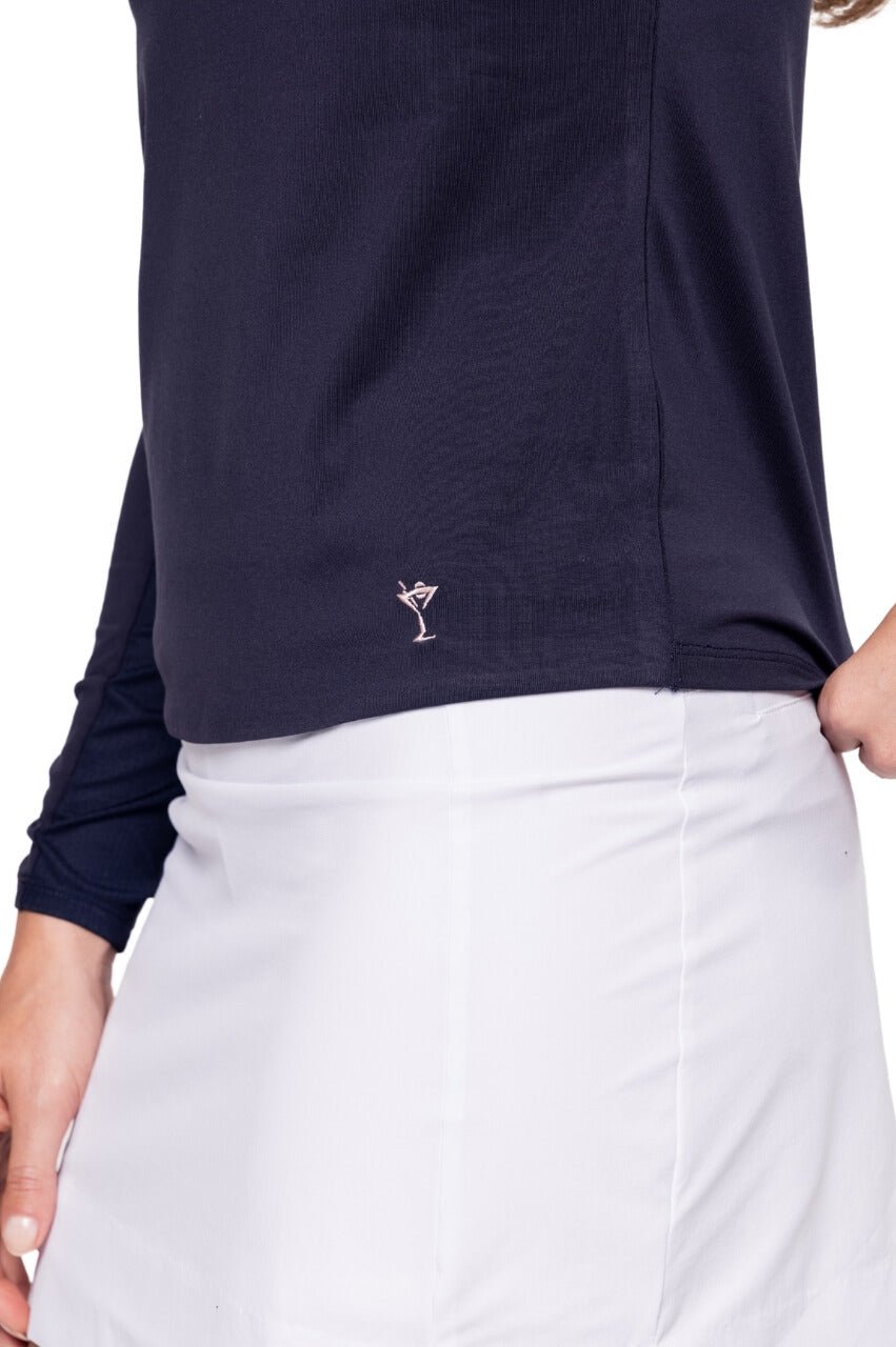 Golftini Lisa Navy Long Sleeve Polo