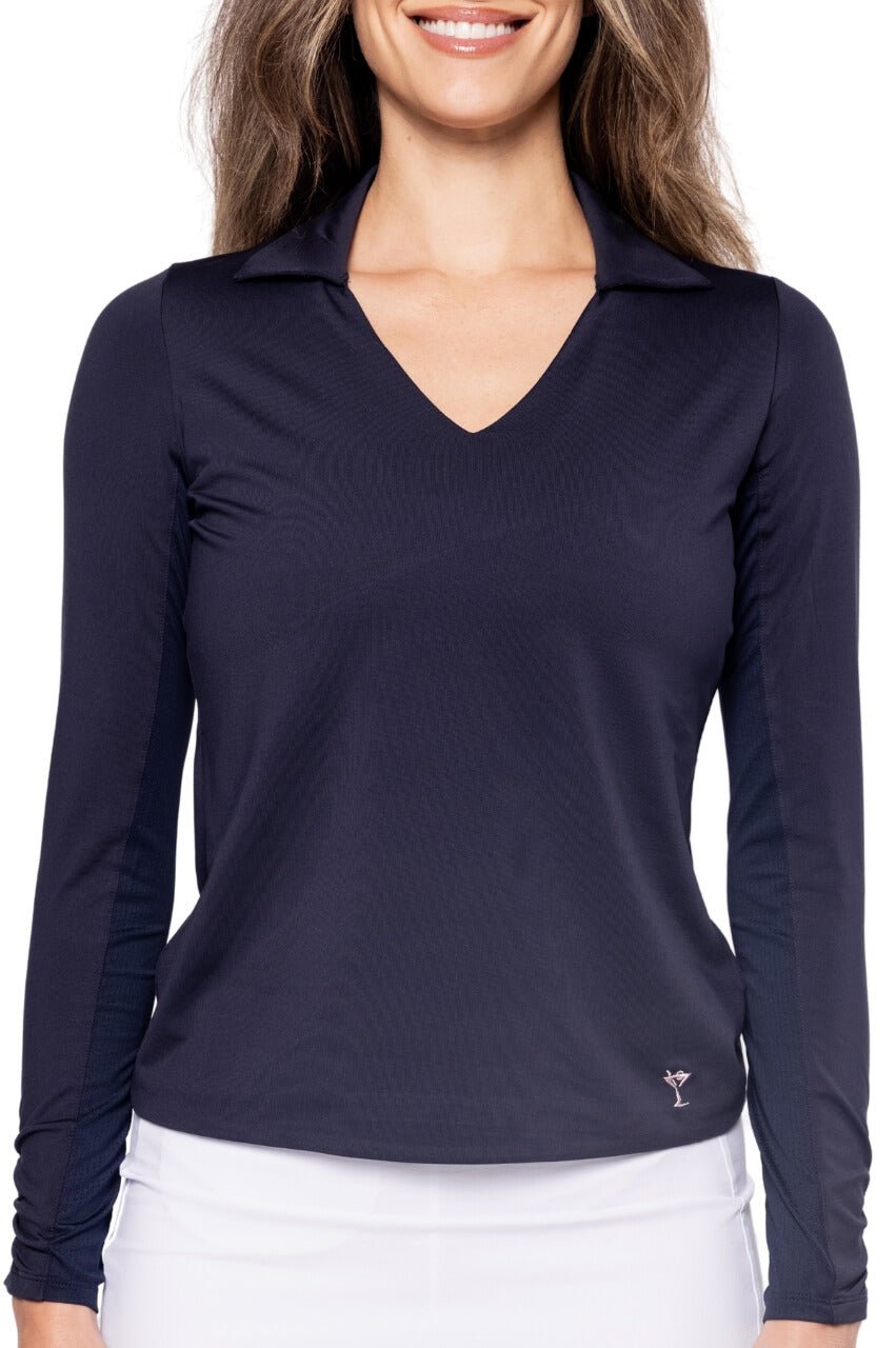 Golftini Lisa Long Sleeve V-Neck Polos