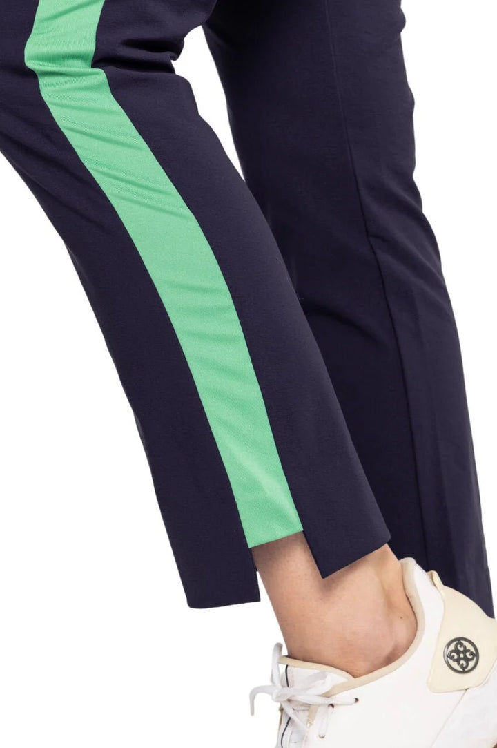Golftini 27"  Navy/Kelly Green Ankle Pant
