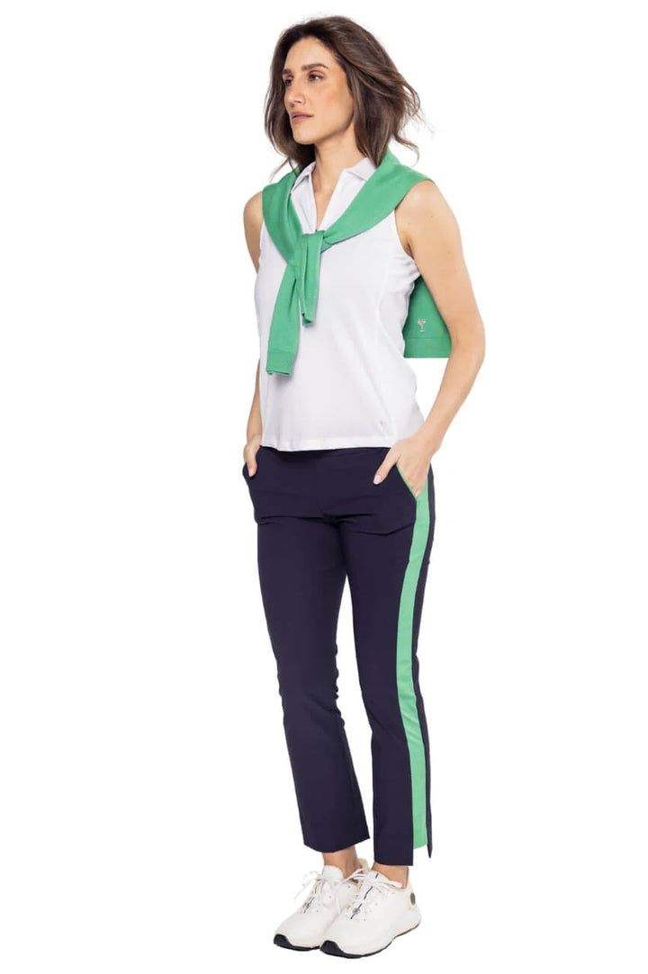Golftini 27"  Navy/Kelly Green Ankle Pant