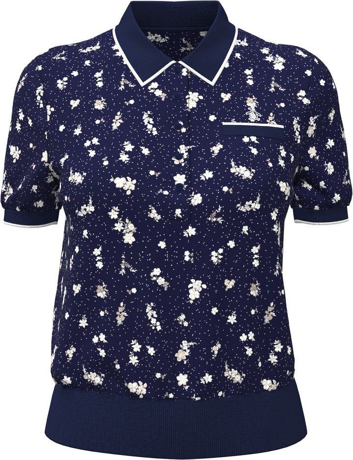 Original Penguin Floral Short Sleeve Knit Sweater [SF26]