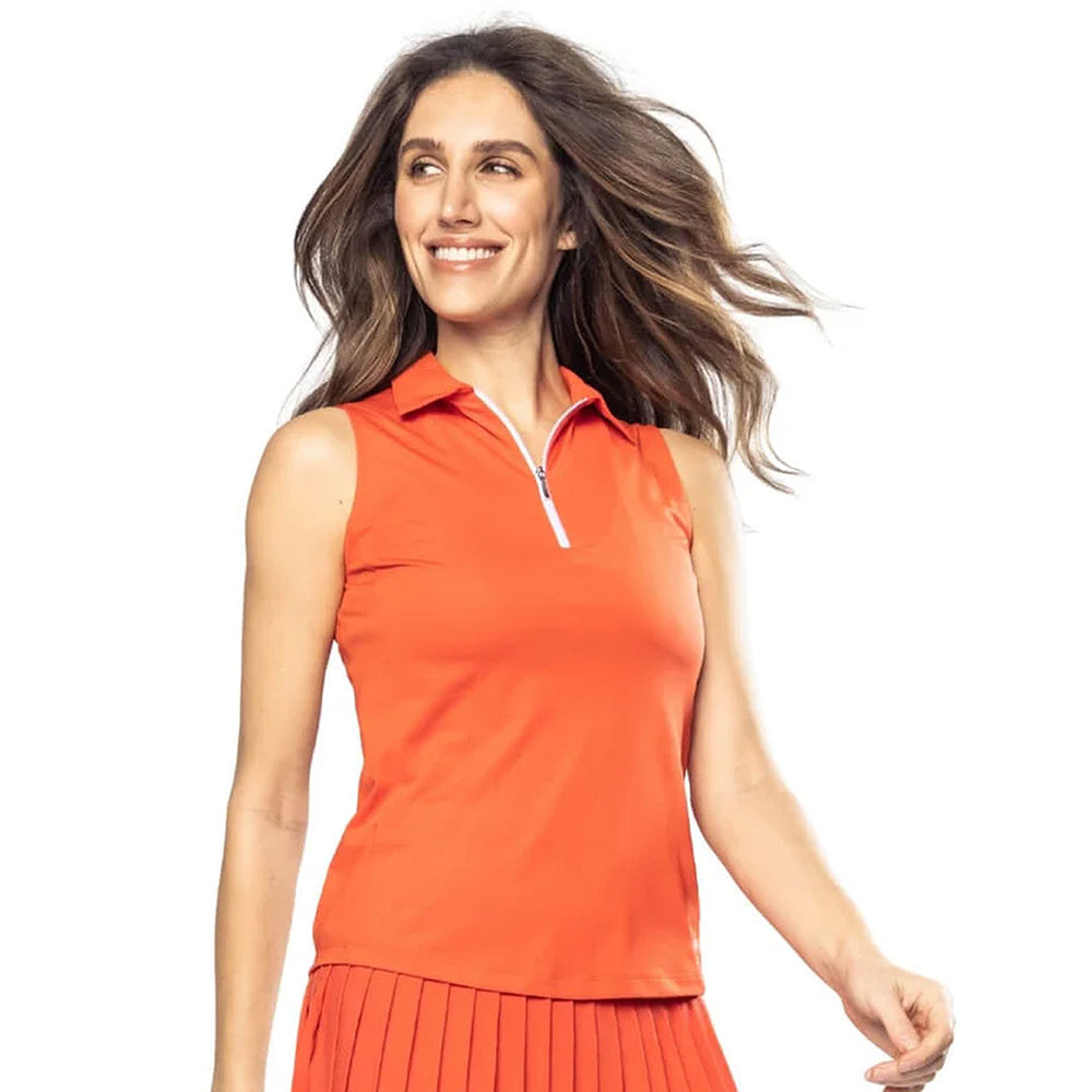 Golftini Classic Zip Sleeveless Polo [F26]