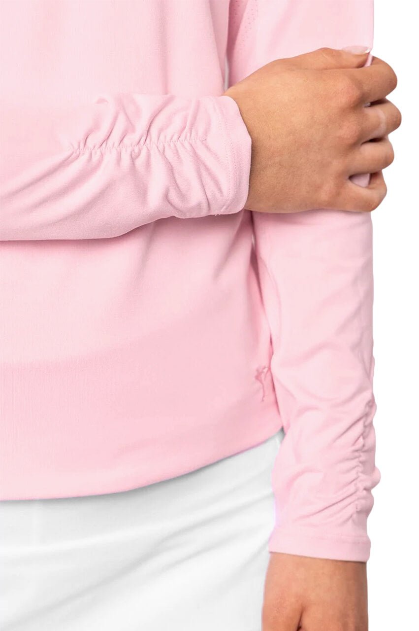 Golftini Lisa Rose Pink Long Sleeve Polo