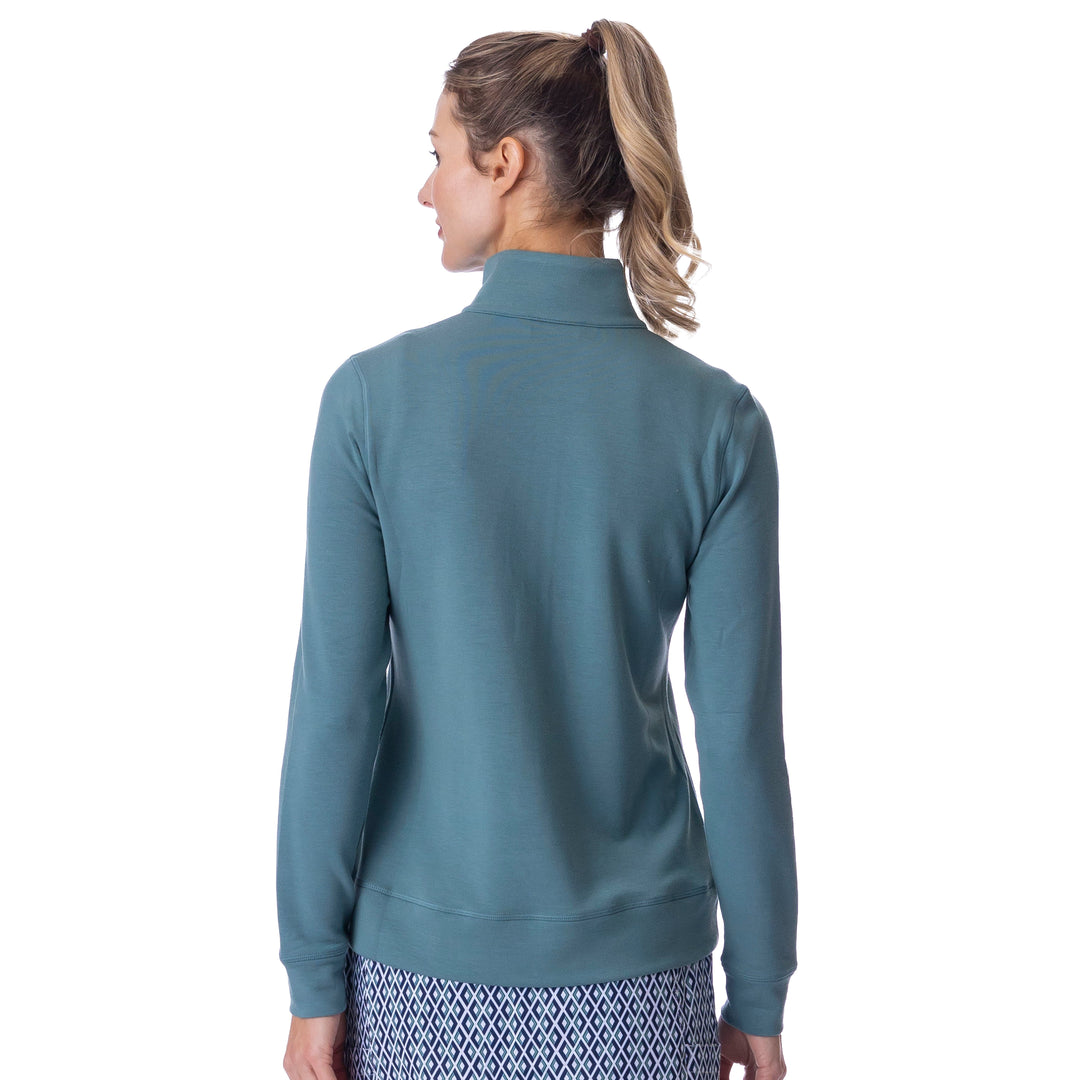 BelynKey Sueded Heavenly Silver Pine Quarter Zip