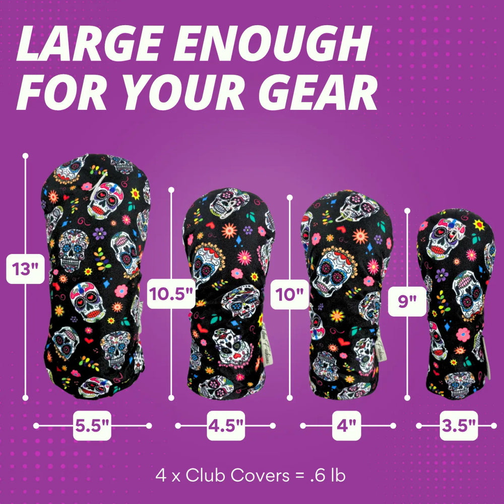 Taboo Fashions Sugar Skulls 4-Pack Headcover Set