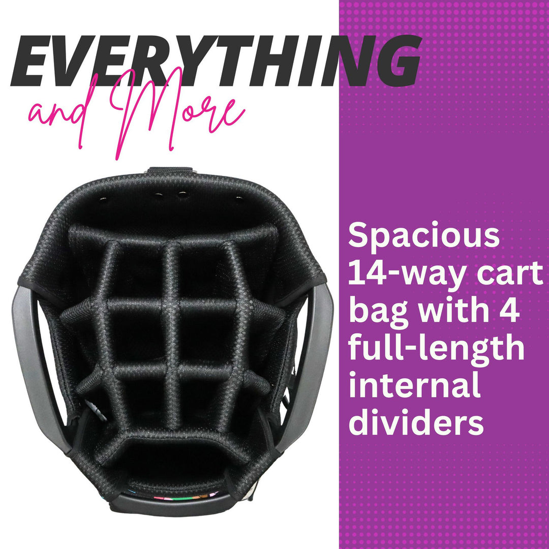 Taboo Fashions Love Notes Pink 14-Way Lightweight Cart Bag