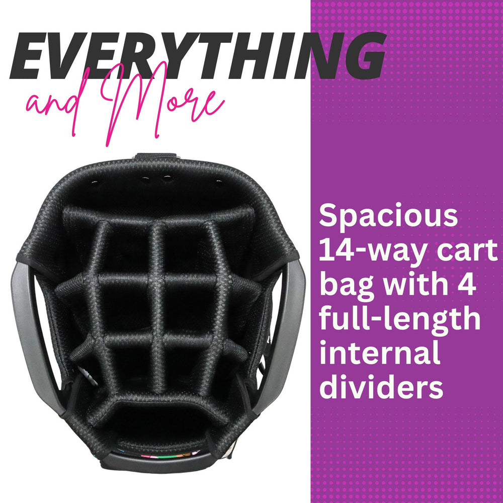 Taboo Fashions Purple Petals 14-Way Lightweight Cart Bag