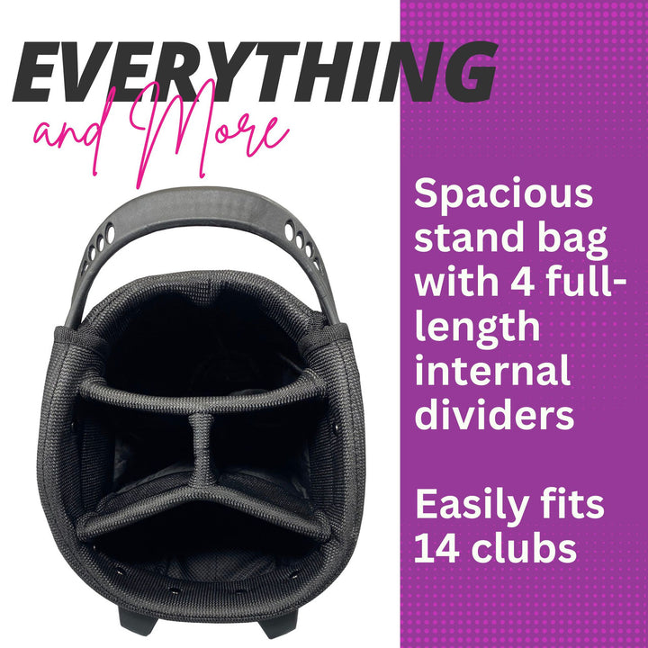 Taboo Fashions Black Tie Polka Dots 4-Way Lightweight Stand Bag