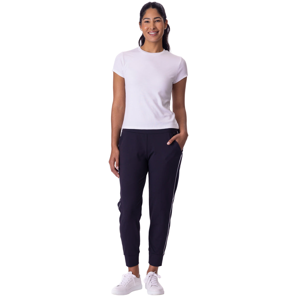 BelynKey Bliss Rib Chalk Short Sleeve Transit Tee