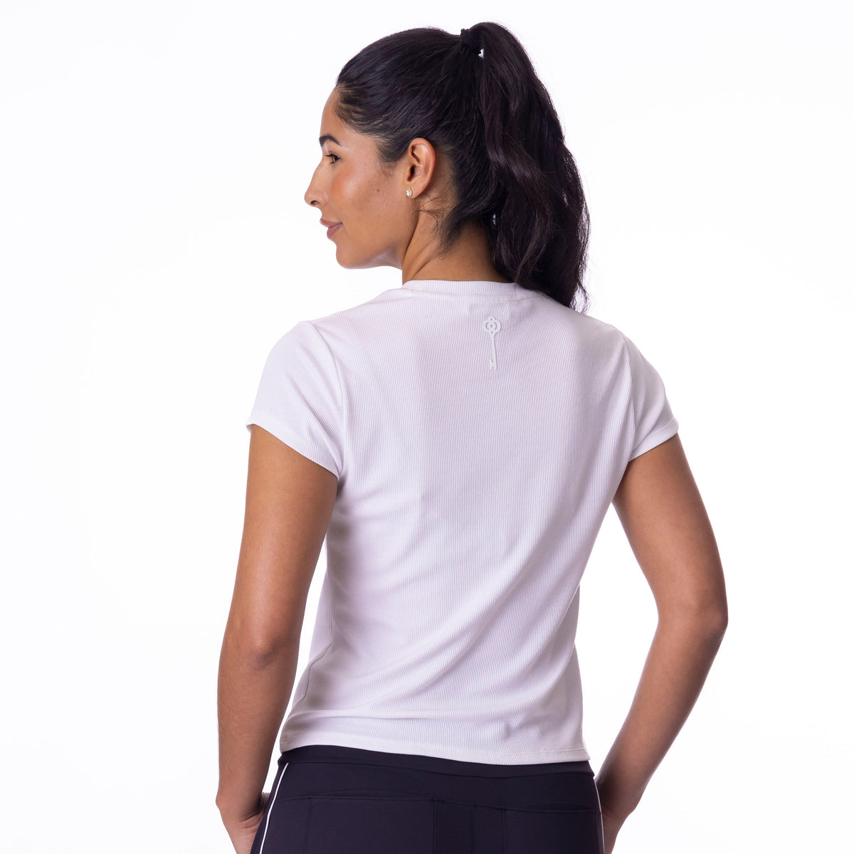 BelynKey Bliss Rib Chalk Short Sleeve Transit Tee