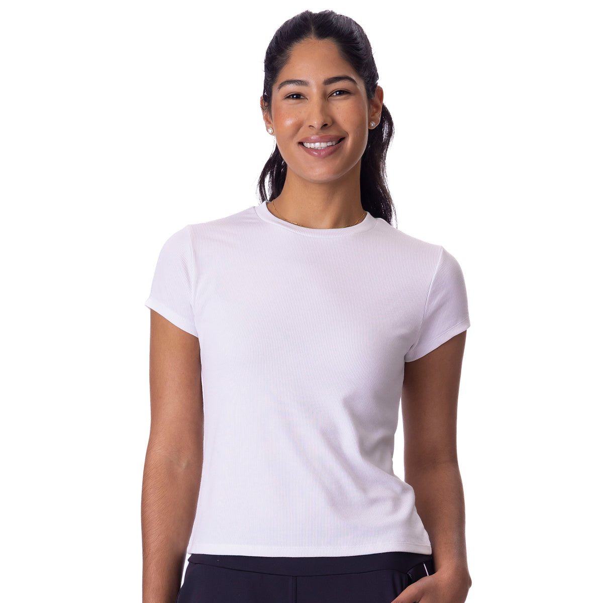 BelynKey Bliss Rib Chalk Short Sleeve Transit Tee