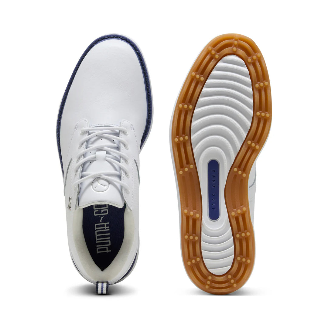 Puma Avant 2 White/Blue Crystal Spikeless Waterproof Golf Shoe