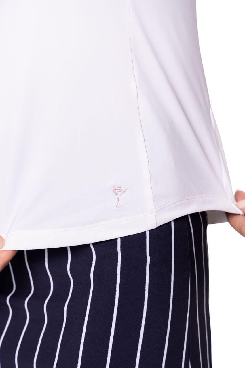 Golftini Cool Girl Long Sleeve White Mock