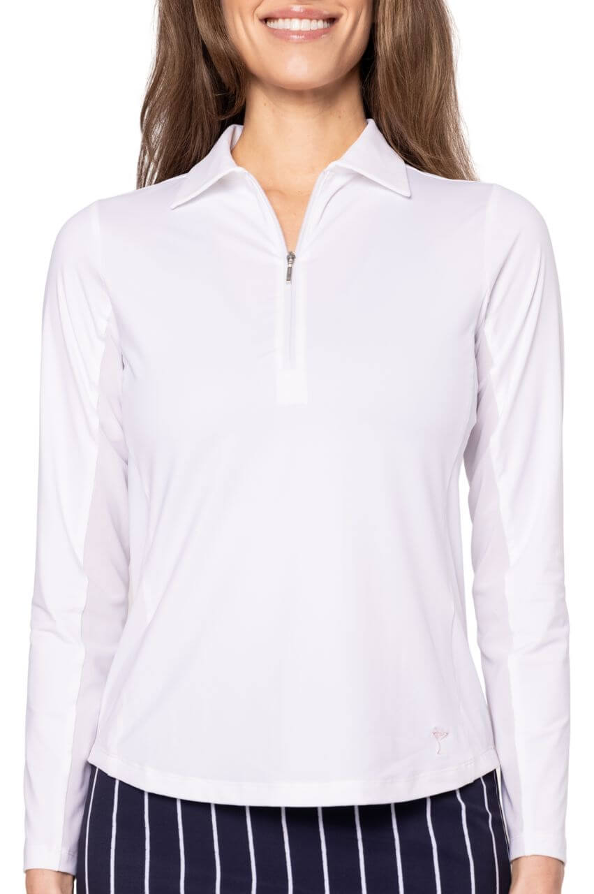 Golftini Cool Girl Long Sleeve White Mock