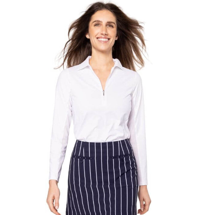 Golftini Cool Girl Long Sleeve White Mock