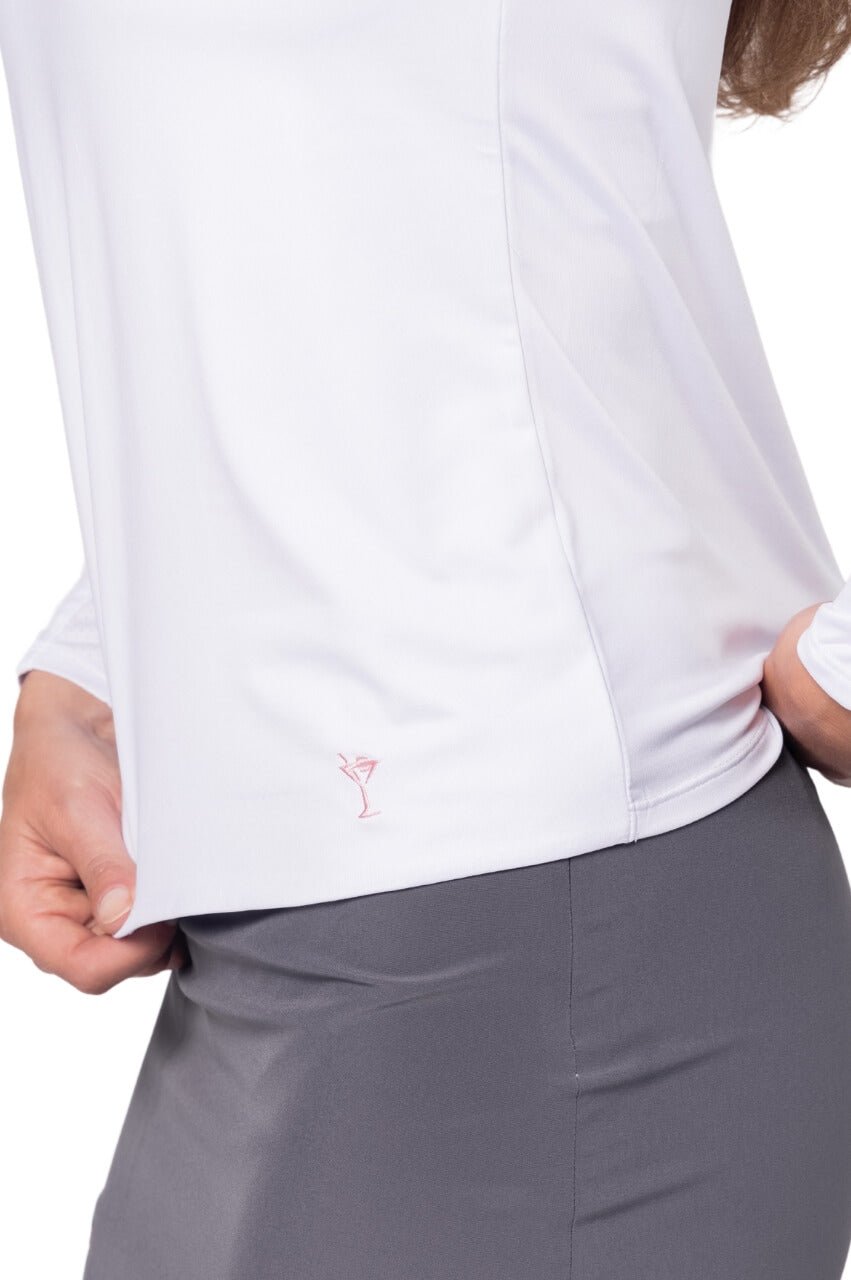 Golftini Lisa White Long Sleeve Polo
