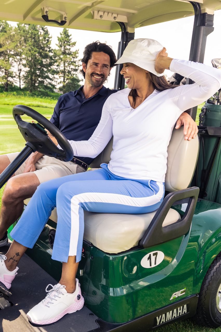 Golftini Lisa White Long Sleeve Polo